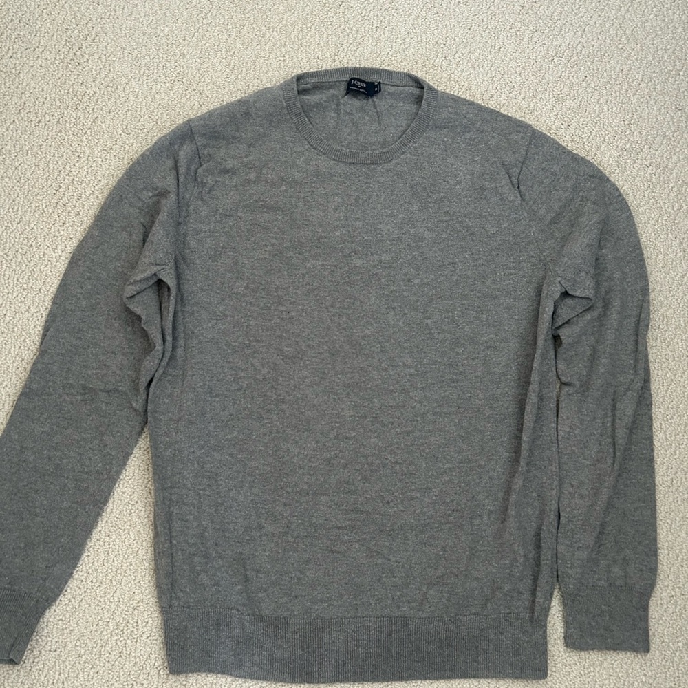 J. Crew Men's Heather Gray Crewneck Sweater